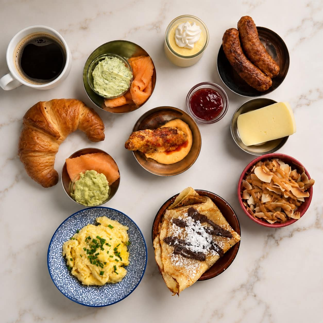 Sammensæt-selv brunch hos Café Oscar nær Kongens Nytorv