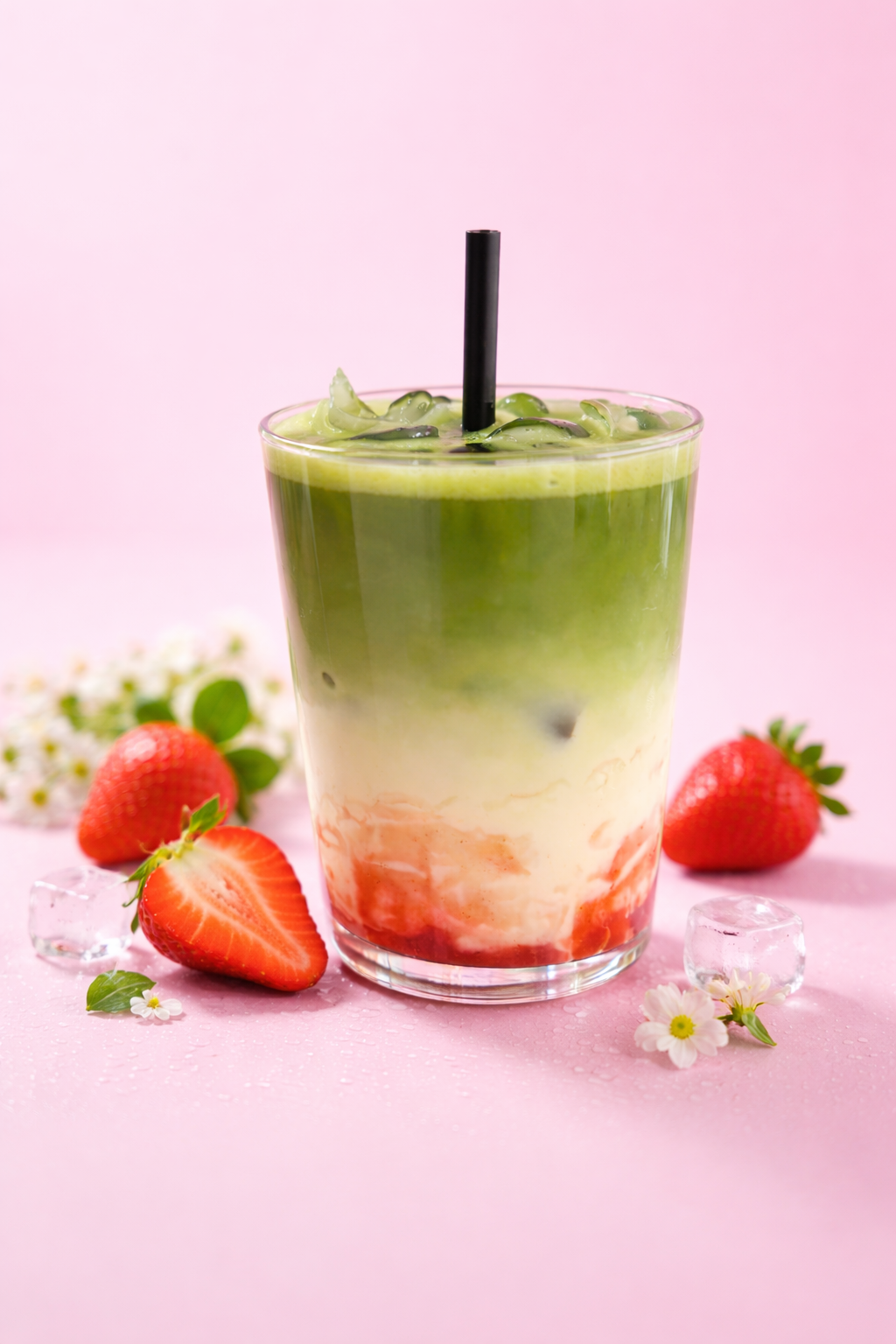 Strawberry matcha hos Café Oscar